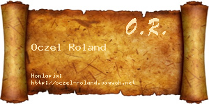 Oczel Roland névjegykártya